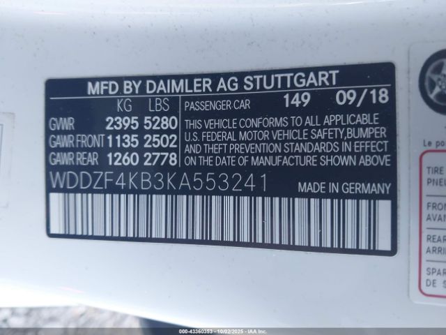 2019 MERCEDES-BENZ E 300 WDDZF4KB3KA553241 Photo 8