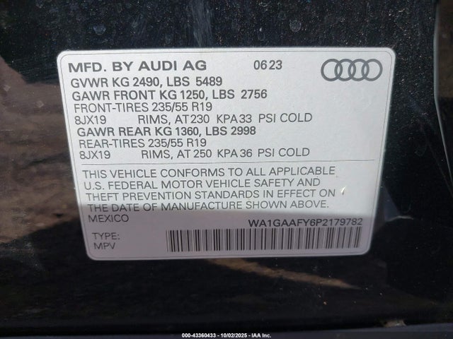 2023 AUDI Q5 WA1GAAFY6P2179782 Photo 8