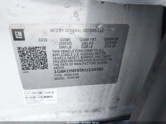 2019 CADILLAC CT6 1G6KD5RS5KU134385 Photo 8