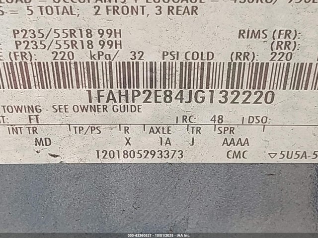 Ford 3.5l ti-vct 2018 1FAHP2E84JG132220 Image 9