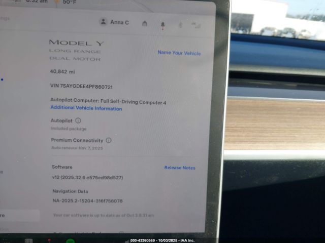 2023 TESLA MODEL Y 7SAYGDEE4PF860721 Photo 6