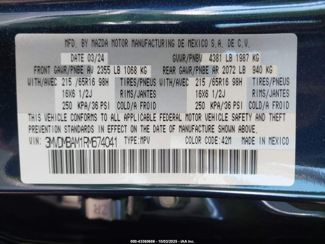 Mazda Cx-30 2.5 S 2024 3MVDMBAM1RM674041 Image 9