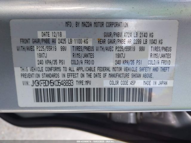 2019 MAZDA CX-5 JM3KFBDM5K0548893 Photo 8