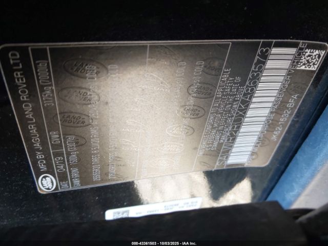 2019 LAND ROVER RANGE ROVER SPORT SALWR2RUXKA863573 Photo 8