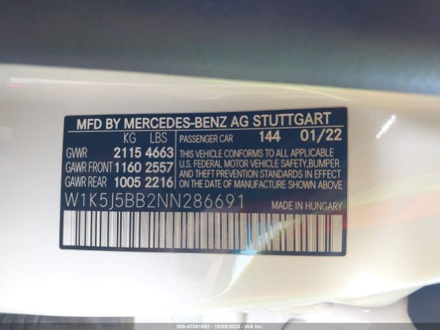 2022 MERCEDES-BENZ AMG CLA 35 W1K5J5BB2NN286691 Photo 8