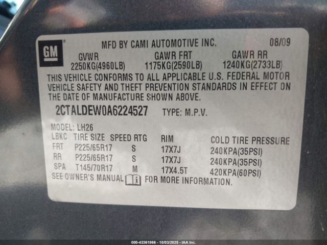 2010 GMC TERRAIN 2CTALDEW0A6224527 Photo 8