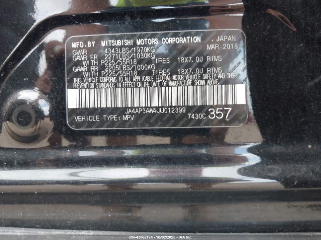 2018 MITSUBISHI OUTLANDER SPORT JA4AP3AW4JU012399 Photo 8