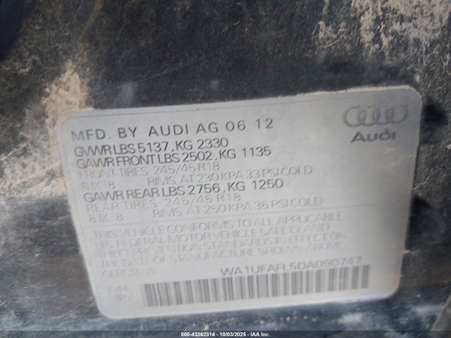 2013 AUDI ALLROAD WA1UFAFL5DA090747 Photo 8