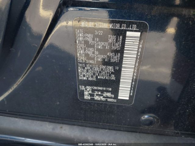 2022 NISSAN ARMADA JN8AY2BC5N9161158 Photo 8