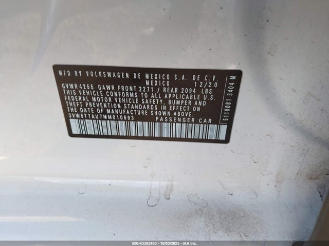 3VW5T7AU7MM010693 Volkswagen Golf GTI