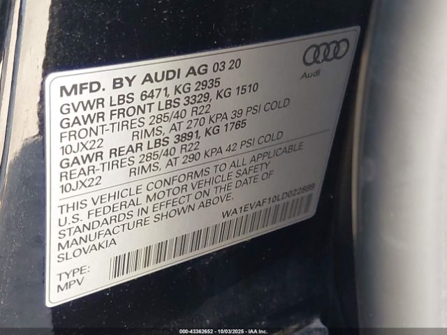 2020 AUDI Q8 WA1EVAF10LD022889 Photo 8