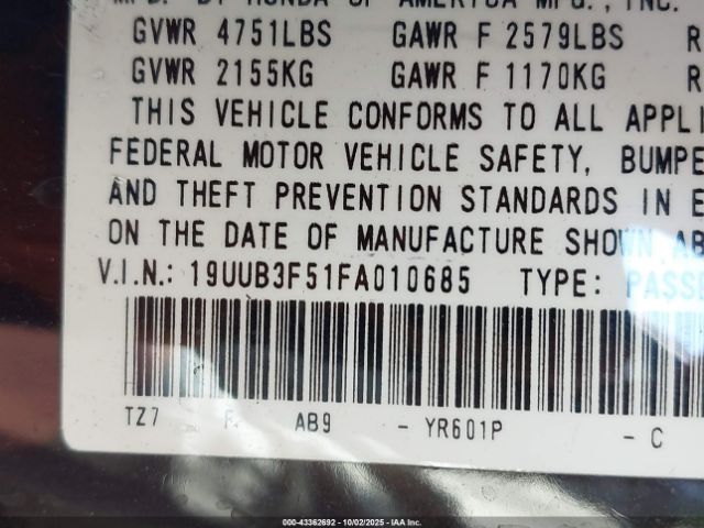 2015 ACURA TLX 19UUB3F51FA010685 Photo 8