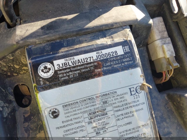 2020 CAN-AM OUTLANDER 3JBLWAU27LJ000628 Photo 9