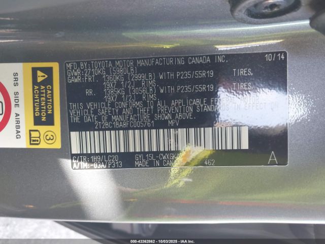 2015 LEXUS RX 450H 2T2BC1BA8FC005761 Photo 8