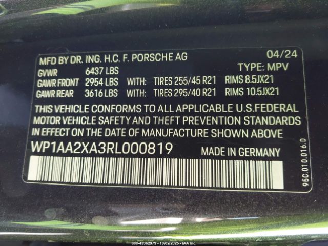 2024 PORSCHE MACAN ELECTRIC WP1AA2XA3RL000819 Photo 8