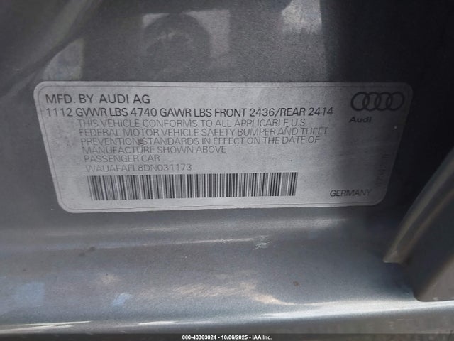 2013 AUDI A4 WAUAFAFL8DN031173 Photo 8