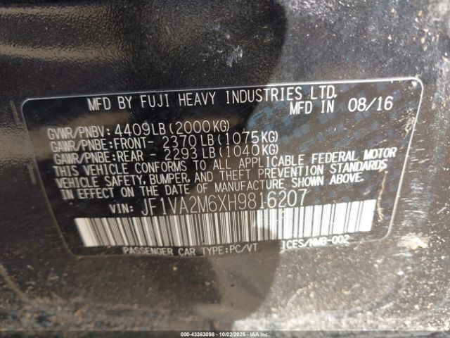 2017 SUBARU WRX STI JF1VA2M6XH9816207 Photo 8