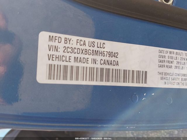 2021 DODGE CHARGER 2C3CDXBG8MH679042 Photo 8