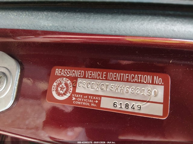 Aukcja sprzedaży 2019 Dodge Charger R/t Rwd, vin: 2C3CDXCT5KH633130, numer aukcji: 43363379