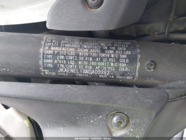 2022 KAWASAKI EN650 JKAENEL18NDA00382 Photo 9