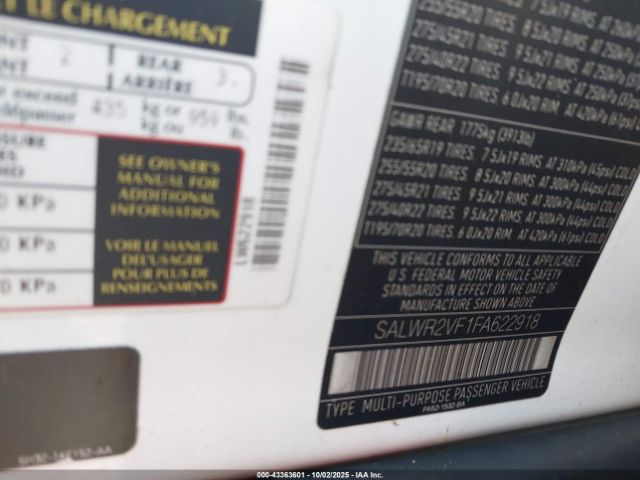 2015 LAND ROVER RANGE ROVER SPORT SALWR2VF1FA622918 Photo 8