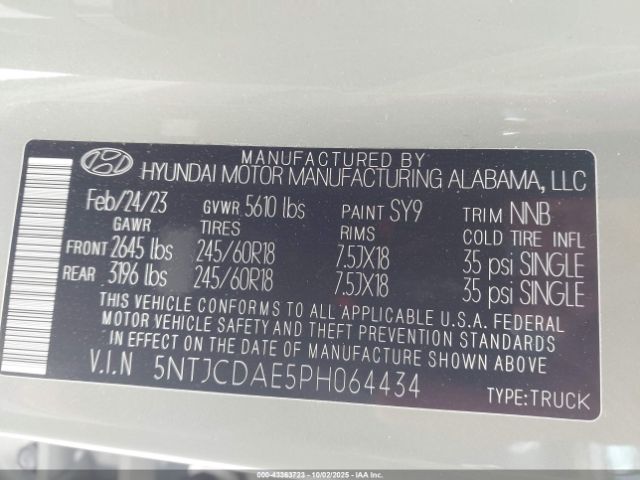 2023 HYUNDAI SANTA CRUZ 5NTJCDAE5PH064434 Photo 8