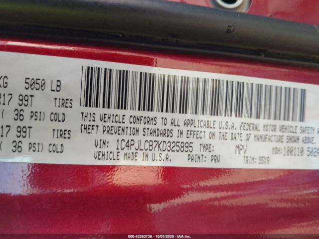 2019 JEEP CHEROKEE 1C4PJLCB7KD325895 Photo 8