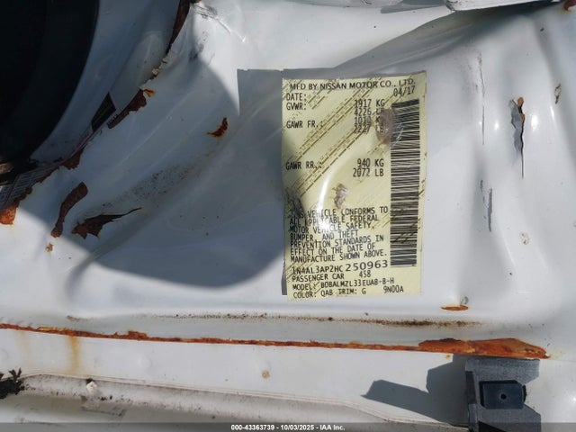 1N4AL3AP2HC250963 Nissan Altima 2.5 Sv