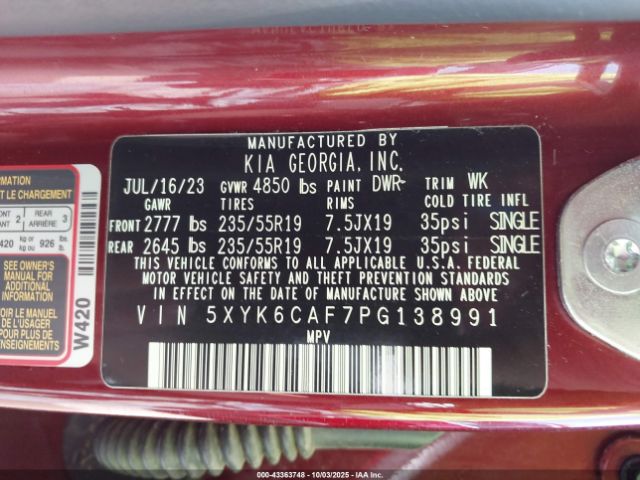 2023 KIA SPORTAGE 5XYK6CAF7PG138991 Photo 8