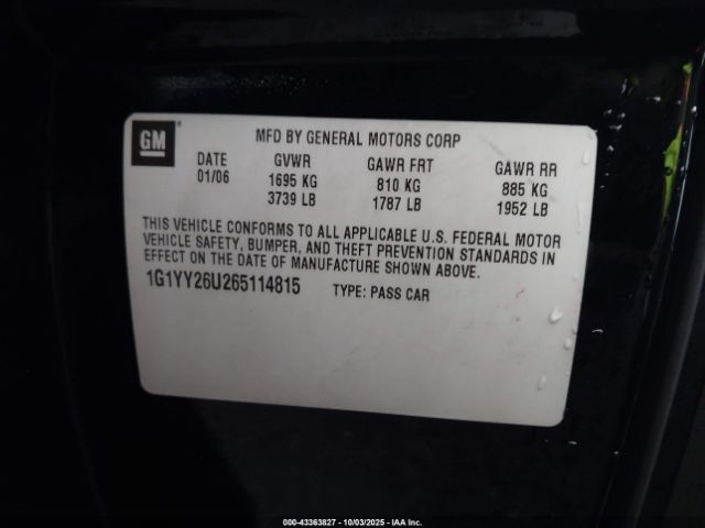 2006 CHEVROLET CORVETTE 1G1YY26U265114815 Photo 8