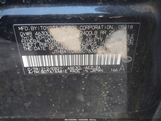 2018 LEXUS IS 300 JTHBA1D26J5078387 Photo 8