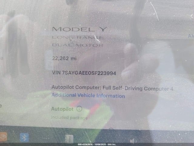 2025 TESLA MODEL Y 7SAYGAEE0SF223994 Photo 6