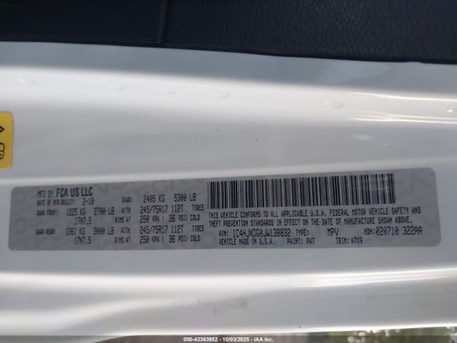 2018 JEEP WRANGLER UNLIMITED 1C4HJXDG0JW138832 Photo 8