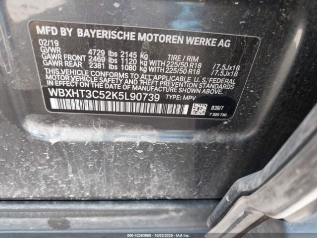 2019 BMW X1 WBXHT3C52K5L90739 Photo 8