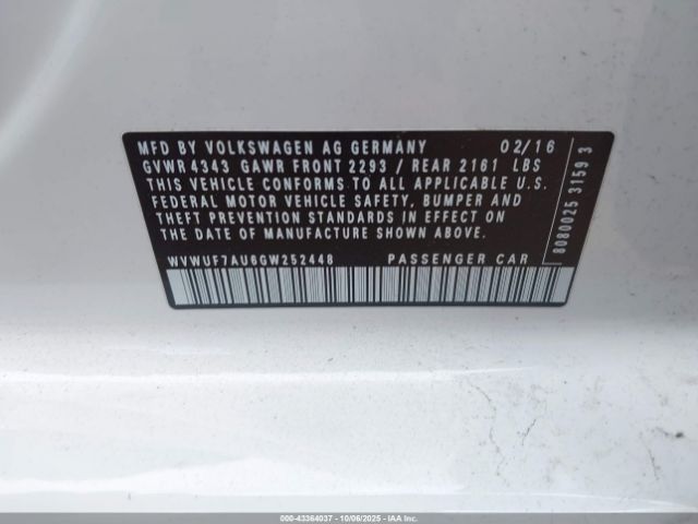 2016 VOLKSWAGEN GOLF R WVWUF7AU6GW252448 Photo 8