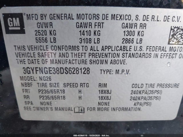 2013 CADILLAC SRX 3GYFNGE38DS628128 Photo 8