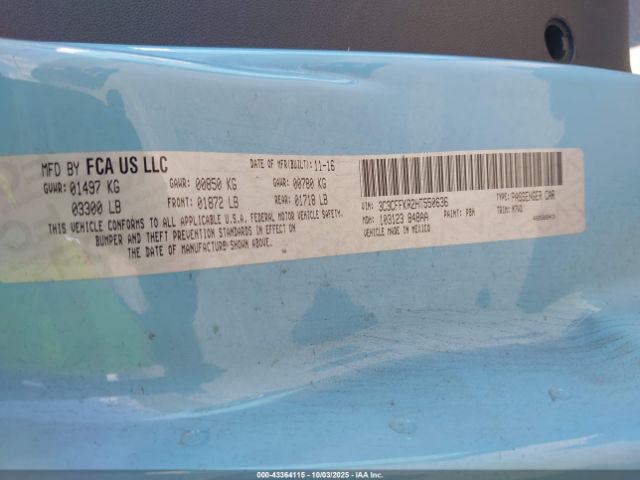 2017 FIAT 500 3C3CFFKR2HT550636 Photo 8