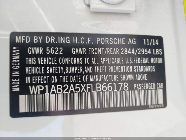 2015 PORSCHE MACAN WP1AB2A5XFLB66178 Photo 8