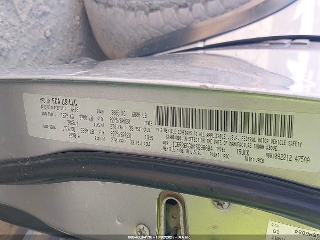 RAM 2019 2019 1C6RR6GGXKS698084 Image 9