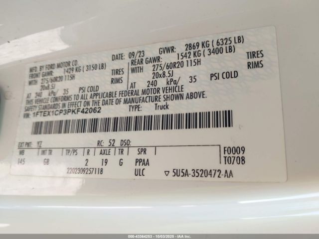 2023 FORD F-150 1FTEX1CP3PKF42062 Photo 8