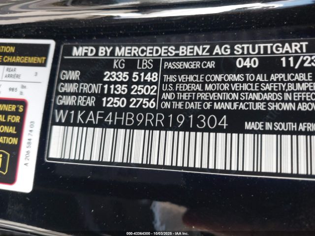 2024 MERCEDES-BENZ C 300 W1KAF4HB9RR191304 Photo 8
