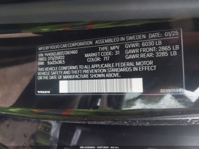 2025 VOLVO XC90 YV4062JB0S1361460 Photo 8