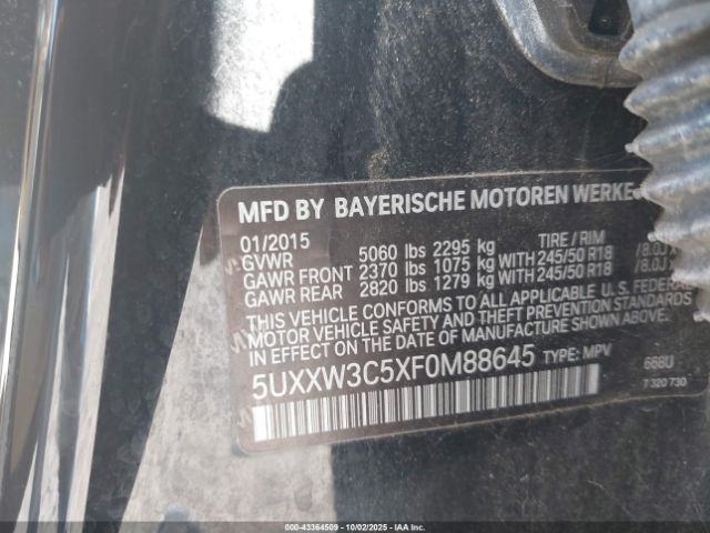 2015 BMW X4 5UXXW3C5XF0M88645 Photo 8
