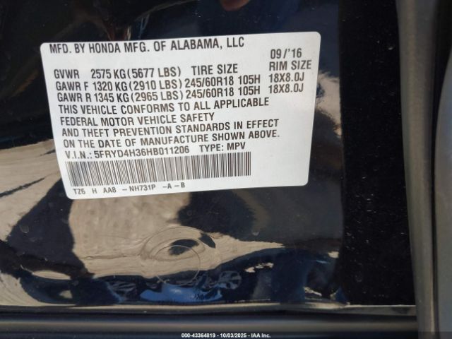 2017 ACURA MDX 5FRYD4H36HB011206 Photo 8
