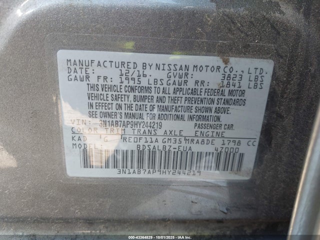 3N1AB7AP9HY244219 Nissan Sentra