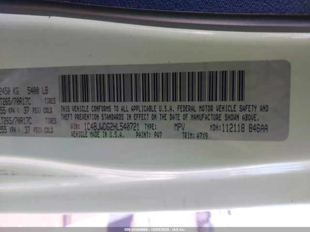 2017 JEEP WRANGLER UNLIMITED 1C4BJWDG2HL540721 Photo 8