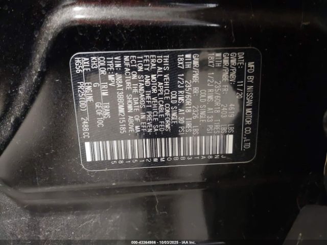 2021 NISSAN ROGUE JN8AT3BB0MW215185 Photo 8