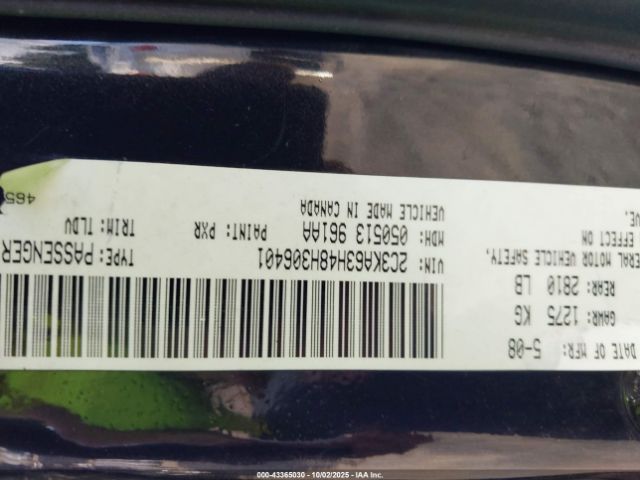 2008 CHRYSLER 300C 2C3KA63H48H306401 Photo 8