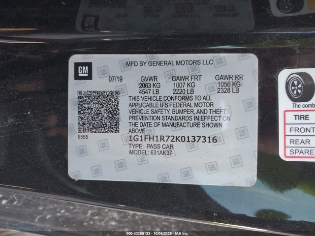 1G1FH1R76L0147333 Chevrolet Camaro