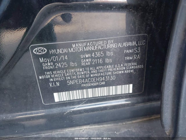 Hyundai gamma 2014 5NPEB4AC0EH943130 Image 9
